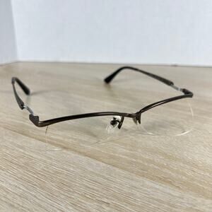 Ray-Ban RB8746D 1020 Eyeglasses Brown Half Rim Frames Only Titanium aa 55-17-145
